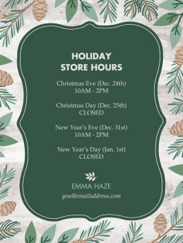 Holiday Leaves Poster