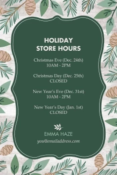 Holiday Leaves Poster