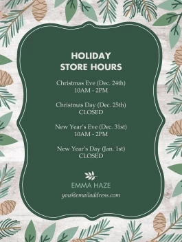 Holiday Leaves Poster