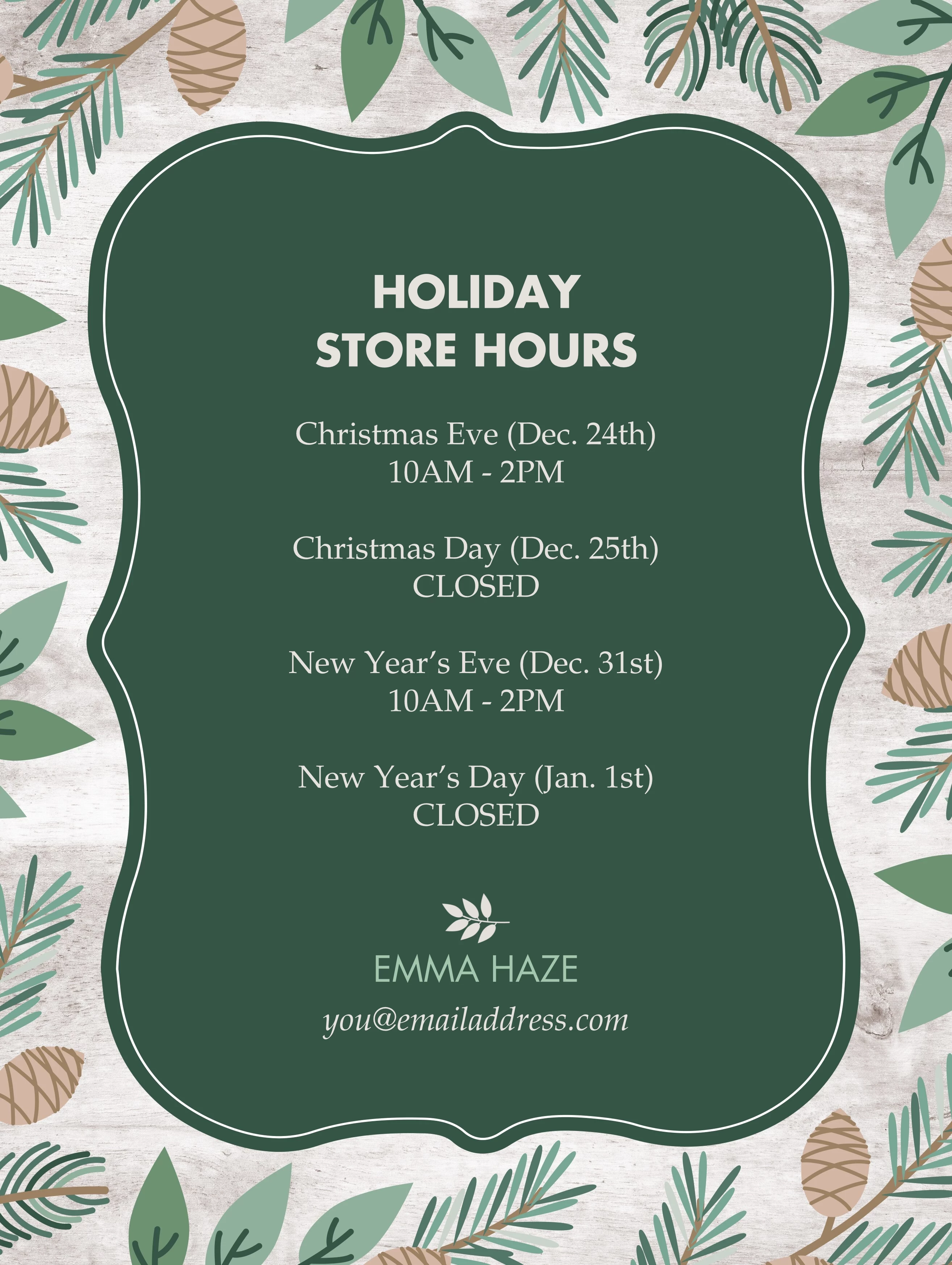 Holiday Leaves Poster