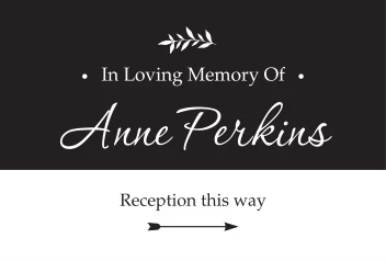 Funeral Welcome Sign