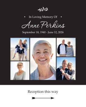 Memorial Reception Poster