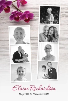 Floral and Wood Memorial Poster