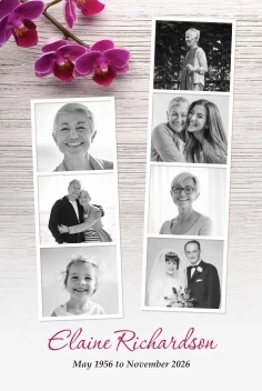 Floral and Wood Memorial Poster