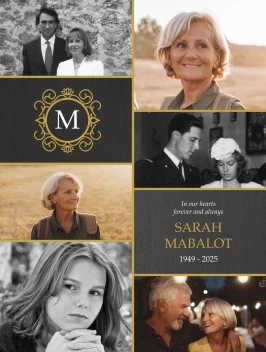 Monogrammed Memorial Poster