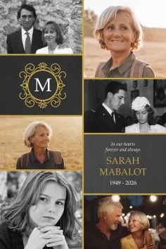 Monogrammed Memorial Poster