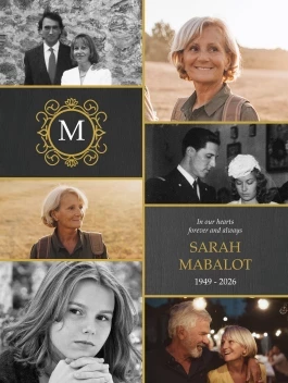 Monogrammed Memorial Poster