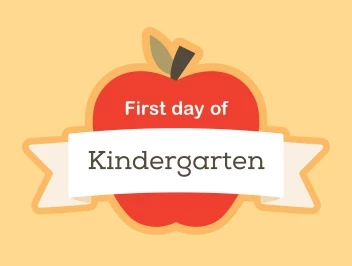 First Day of School Apple