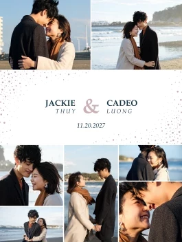 Dotted Frame Wedding Poster