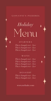 Holiday Menu