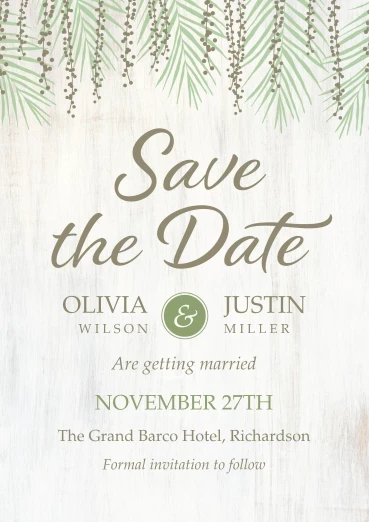 Rustic Willow Save the Date