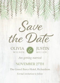 Rustic Willow Save the Date