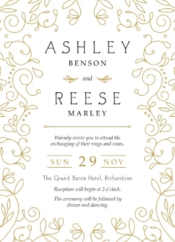 Vintage Flourish Invitation