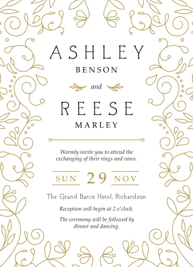 Vintage Flourish Invitation