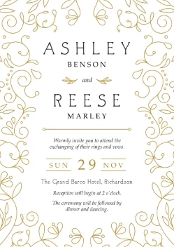 Vintage Flourish Invitation