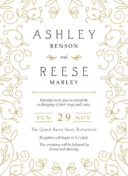 Vintage Flourish Invitation