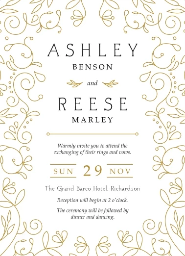 Vintage Flourish Invitation