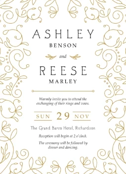 Vintage Flourish Invitation