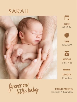 Forever Our Baby Announcement