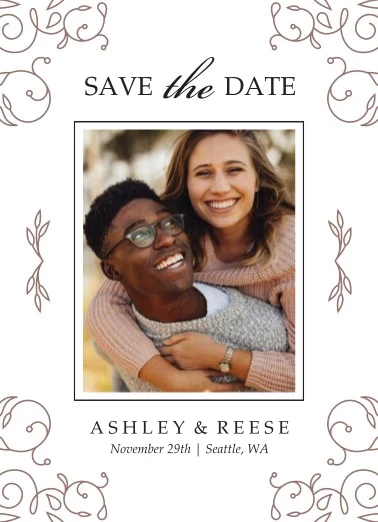Vintage Flourish Save the Date