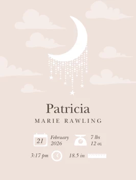 Newborn Bejeweled Moon