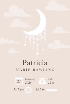 Newborn Bejeweled Moon