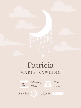 Newborn Bejeweled Moon