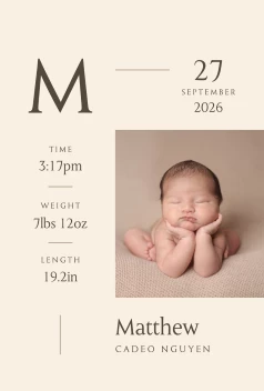 Newborn Modern Monogram