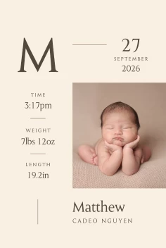 Newborn Modern Monogram