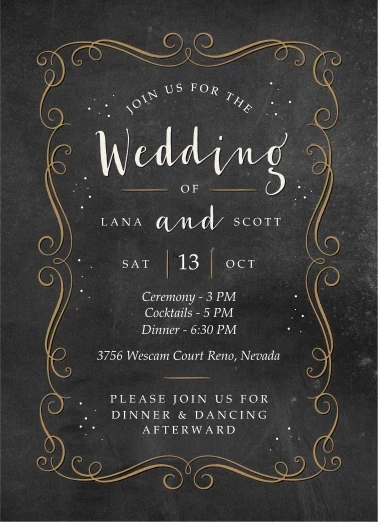 Whimsical Flourish Invitation