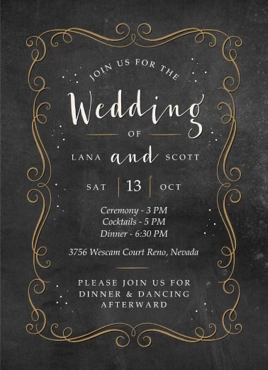 Whimsical Flourish Invitation