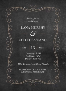 Whimsical Flourish Invitation