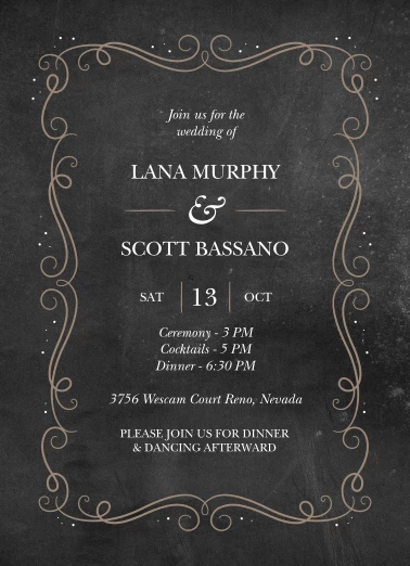 Whimsical Flourish Invitation