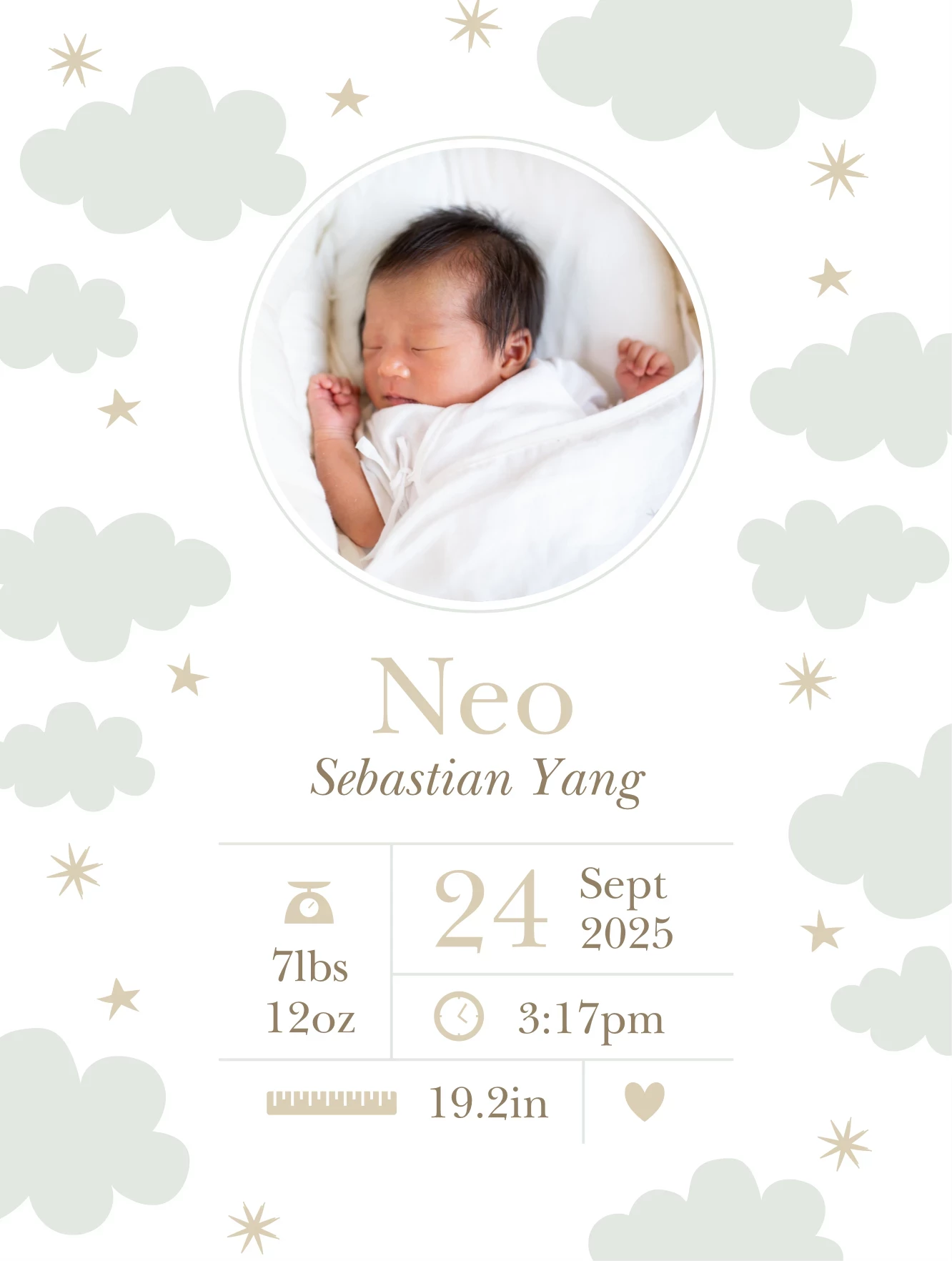 Serene Clouds Newborn