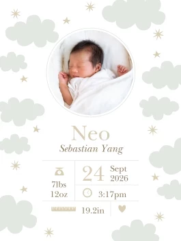 Serene Clouds Newborn