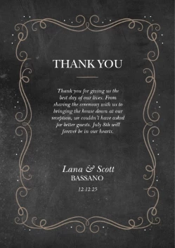 Whimsical Flourish Thank You