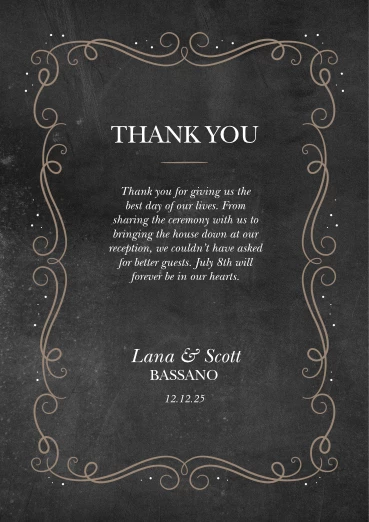 Whimsical Flourish Thank You