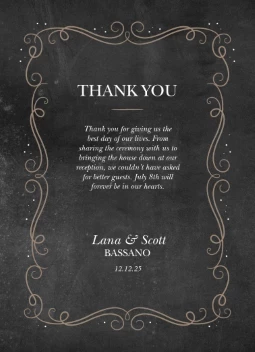 Whimsical Flourish Thank You