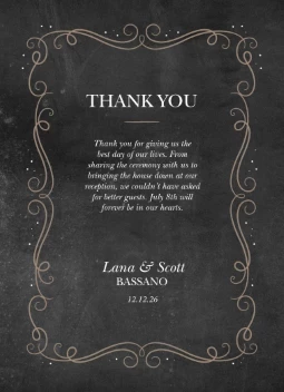 Whimsical Flourish Thank You