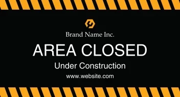 Construction Stripes Signage