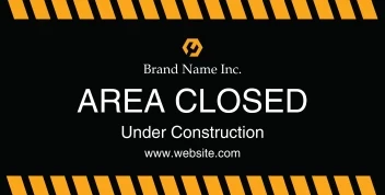Construction Stripes Signage