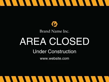 Construction Stripes Signage