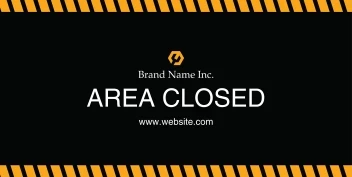 Construction Stripes Signage