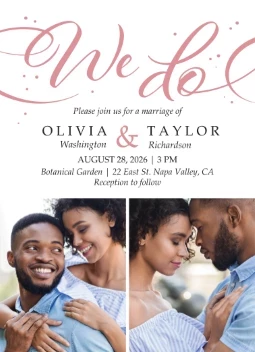 Glamour Script Invitation