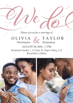 Glamour Script Invitation