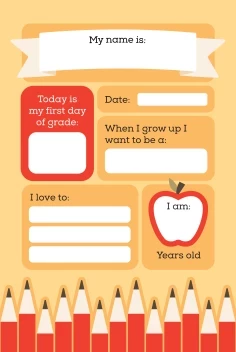 First Day of School Fillable