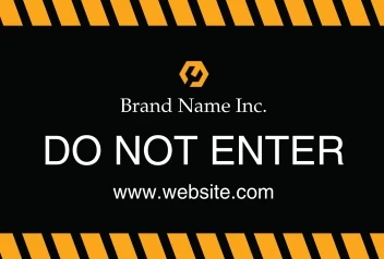 Construction Stripes Signage