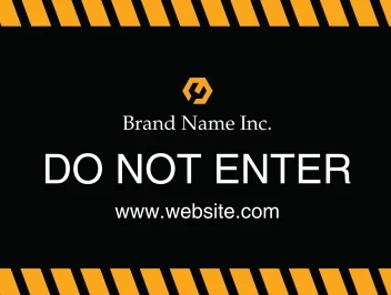 Construction Stripes Signage