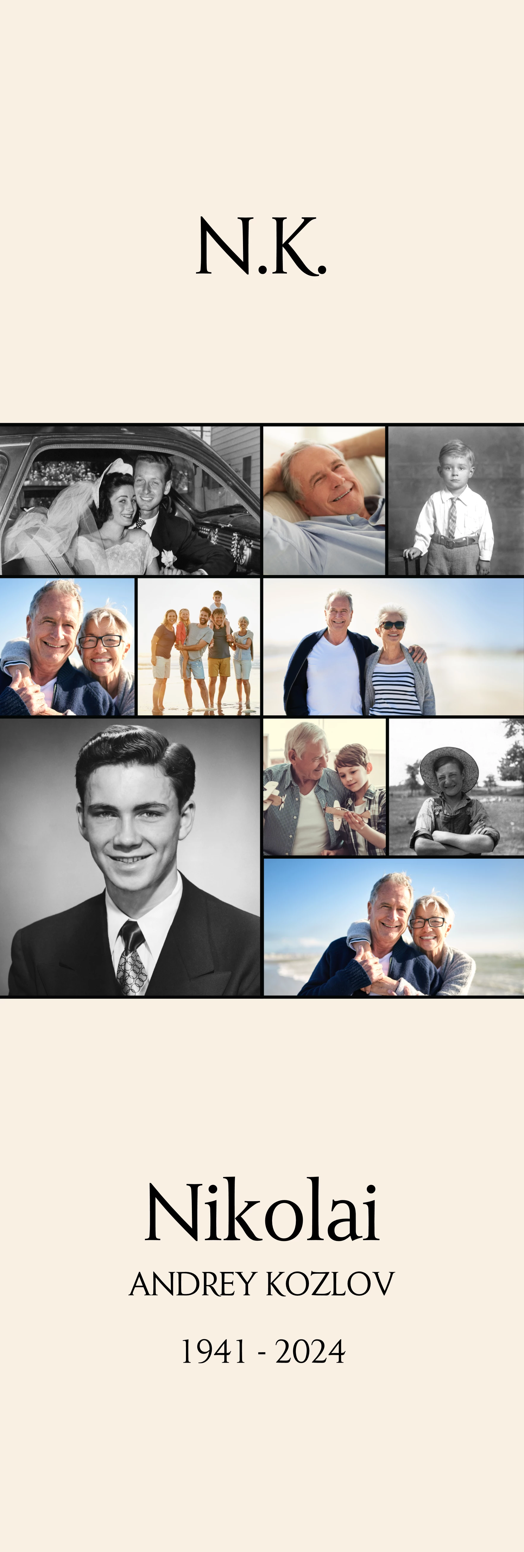 Monogram Collage Memorial