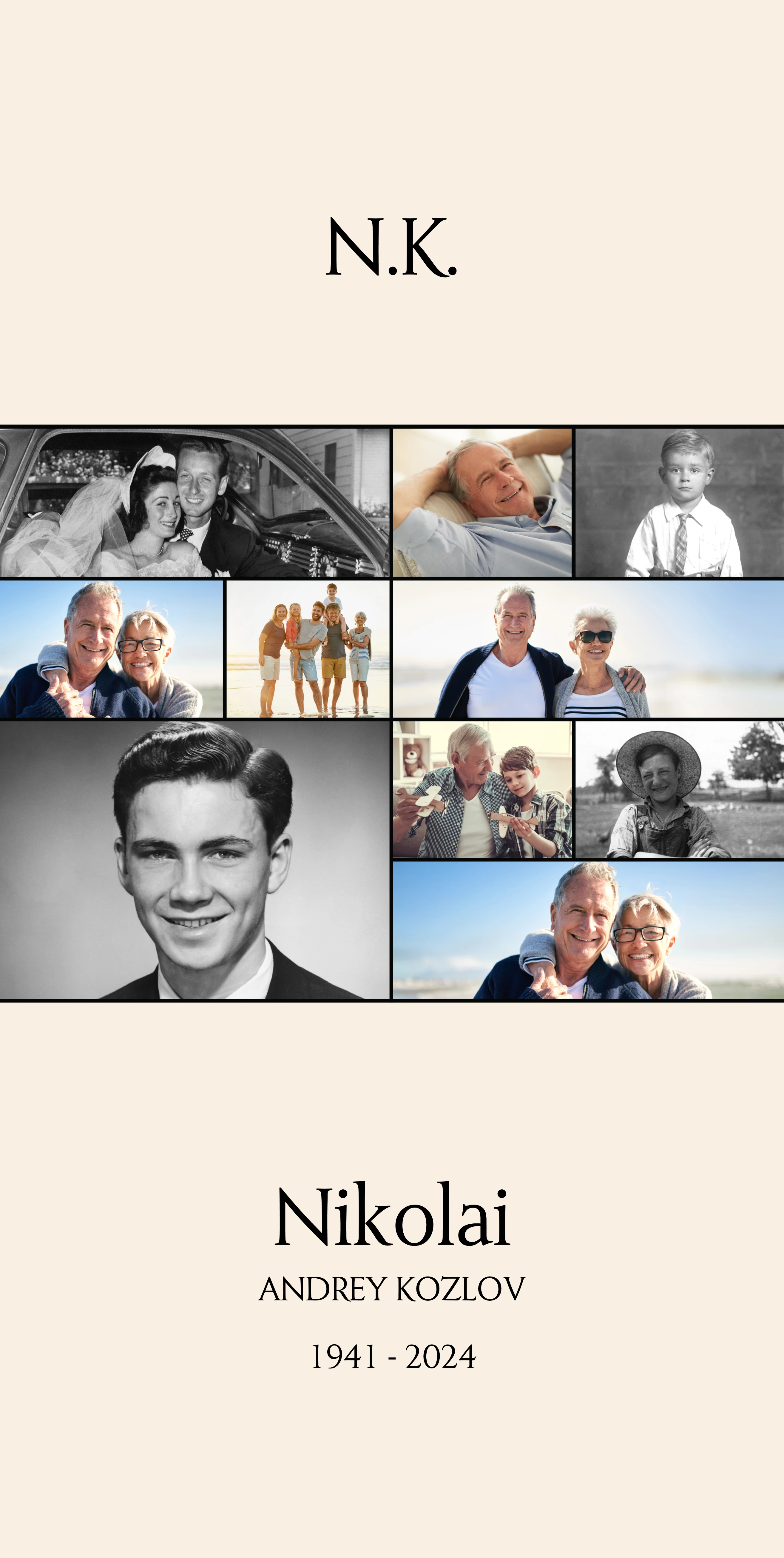 Monogram Collage Memorial
